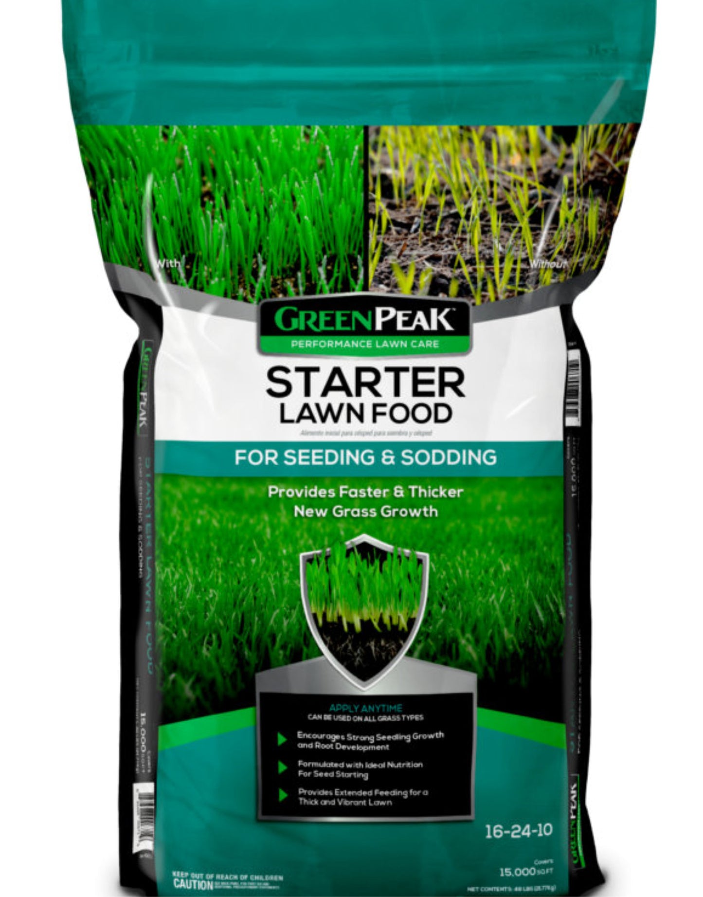 GreenPeak 16-24-10 Starter Lawn Food 48 Lbs 15,000 sq ft