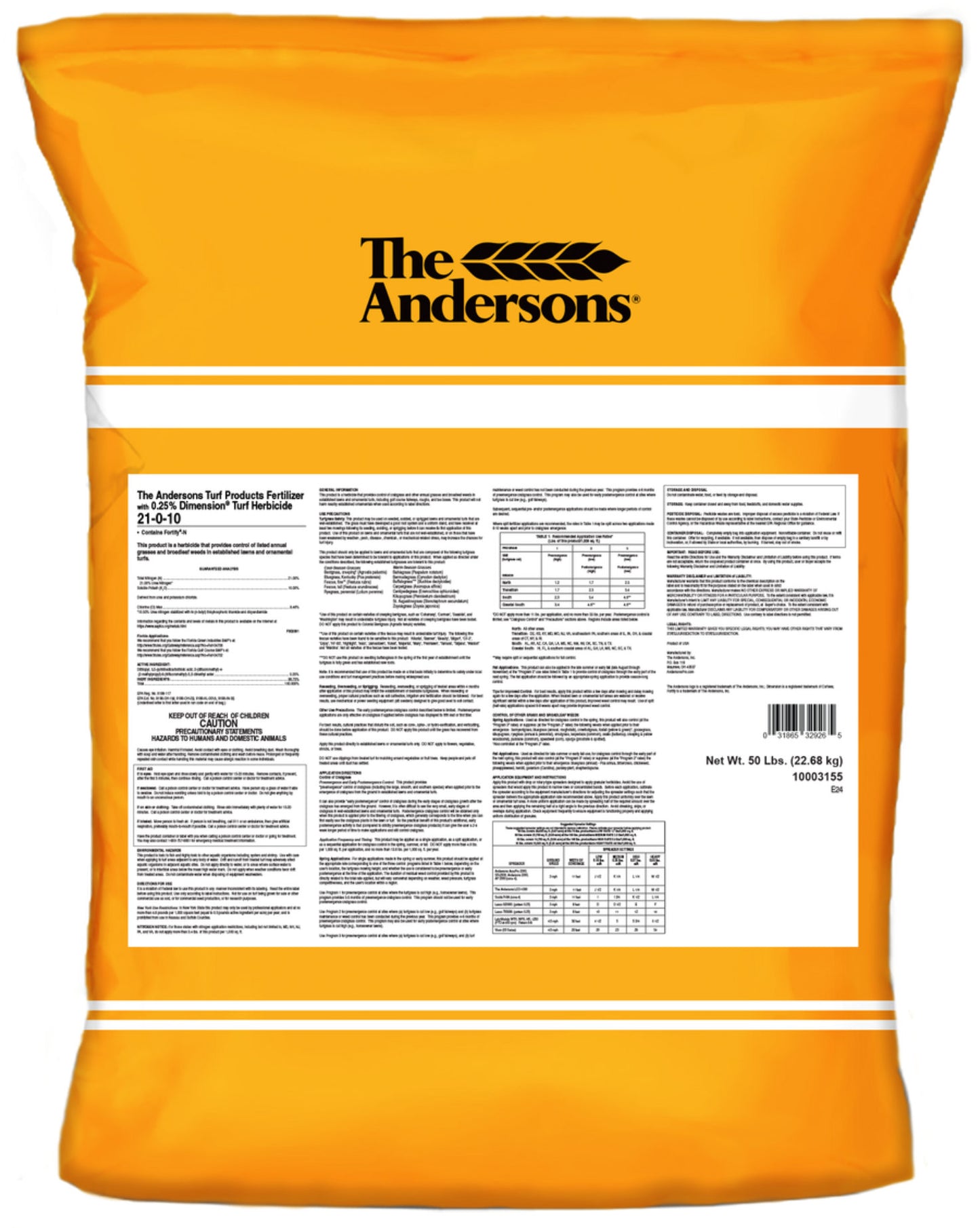 The Andersons 21-0-10 50% Forify-N .25 Dimension 50lb.