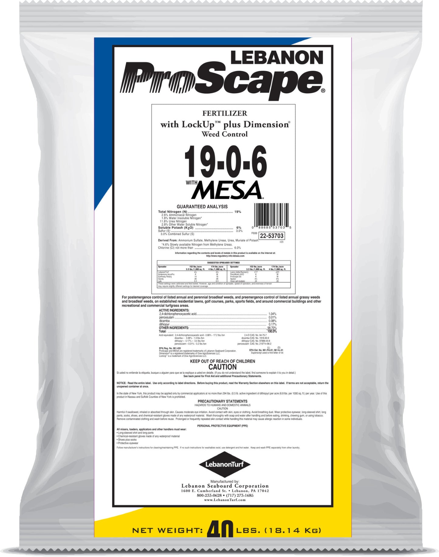 ProScape 19-0-6 40% MESA Lock Up + .17 Dimension