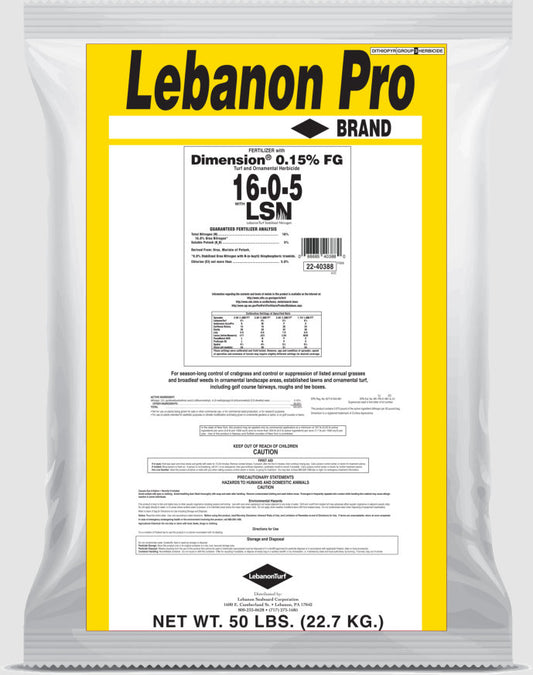 Lebanon Pro 16-0-5 50% LSN .15 Dimension