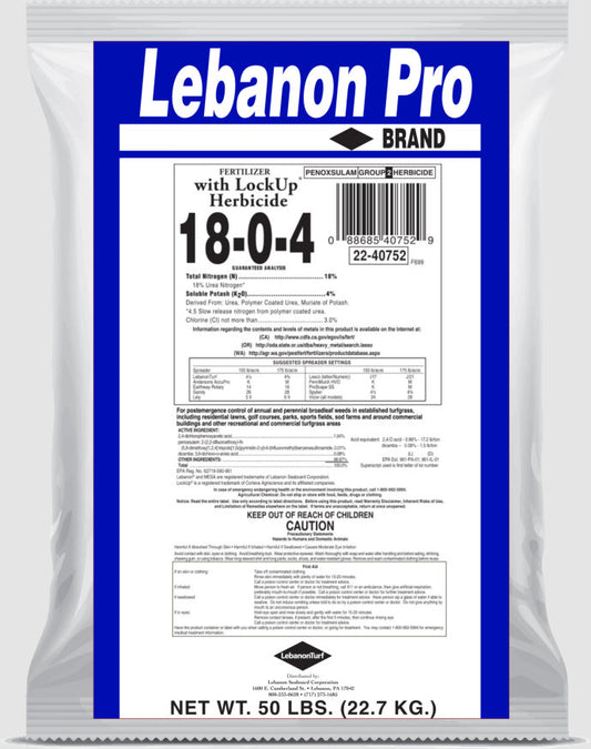 Lebanon Pro 18-0-4 25% PCU LockUp