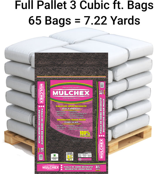 Black Cedar Mulch- Full Pallet 65 bags x 3 cubic ft (7.22 yards)