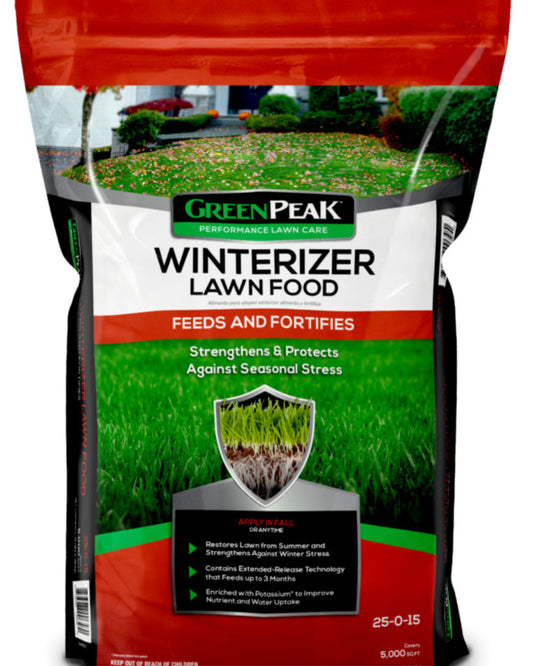GreenPeak 25-0-15 Winterizer Lawn Food 16 Lbs 5,000 sq ft